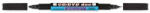GRANIT Alkoholos marker, CD/DVD, 0, 4/1, 5-2, 5 mm, kúpos, kétvégű, 'Piccolo M830', fekete (TGM830FK) (TGM830FK)