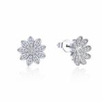 MOISS Csilogó ezüst fülbevalók Virágok E0002384
