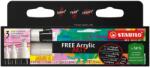 STABILO Free Acrylic Mix akril marker, T100, T300, T800, 3 darabos készlet, Fehér (SW6916933700)