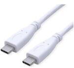 Valueline Kábel USB 3.2 Gen 2 C - C, M/M, 10Gbit/s, PD (Power Delivery) 20V5A - 100W, Emark-al, Video Support, 0, 5m, fehér (11.99. 9056-20) (11.99.9056-20)