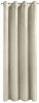 Eurofirany Dekoratív függöny fém gyűrűkkel, RÓZSASZÍN 140x250 cm, bézs (410687)