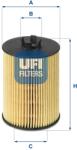 UFI Filtru ulei UFI 25.063. 00 (25.063.00) - centralcar