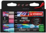 STABILO Free Acrylic T300 akril marker, Candy készlet, 5 szín/készlet (SW6925)