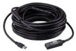 ATEN Kábel USB 3.2 Gen1 Extender, 20m, fekete - (UE332C-AT-G) (UE332C-AT-G)