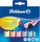 Pelikan szövegkiemelő, 6db, pasztell szín (817325)