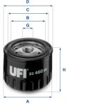 UFI Filtru ulei UFI 23.460. 00 (23.460.00) - centralcar