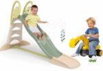 Smoby Set tobogan cu dublu val și excavator cu scaun Toboggan XL Life Smoby lugimea suprafeței de alunecare 230 cm cu apă (SM820304-13)