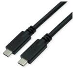 Roline Kábel USB 3.2 Gen 2 C - C, M/M, 10Gbit/s, PD, 20V5A - 100W, 8K@60Hz, Emark-al, Video Support, 5m, fekete (11.02. 9066-10) (11.02.9066-10)