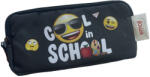 Pigna Penar etui dreptunghiular PIGNA, 3 fermoare, motiv School Emoji, Negru (EJPE2520-2) Penar
