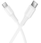 hoco. Cablu Date si Incarcare USB-C - USB-C HOCO X120, 60W, 1m, Alb