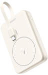 UGREEN PB760 Mágneses 10000mAh Hordozható Akkumulátor, Beépített Kábel, 20W (Bézs)