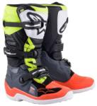 Alpinestars TECH 7 S Gyerekcsizma, szürke/ fluo piros/ fluo sárga, 2025, mérete 34 (M132-21-34)