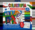 Ooly Set creativ de pictura pe numere cu markere - Aventuri Epice (Set de 6 culori duble) (161-134)