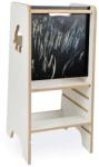 Verk Group Детска учебна кула Verk Montessori с регулируема височина и дъска за рисуване - Elephant - white (4487)