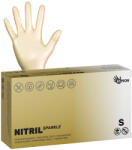Espeon Gloves Nitril Sparkle gyöngyházfényű arany méret S, 100 darab