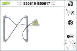 VALEO Mecanism actionare geam VALEO 850616 (850616) - centralcar