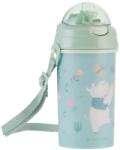 KikkaBoo Чаша със силиконовa сламка и каишка Kikkaboo - Music Fest, 450 ml, Mint (31302030082)