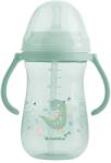 KikkaBoo Чаша със силиконовa сламка Kikkaboo - Dino World, 300 ml, Mint (31302030077)
