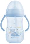 KikkaBoo Чаша със силиконовa сламка Kikkaboo - Dino World, 300 ml, Blue (31302030078)