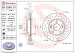 BREMBO Disc frana BREMBO 09. C249.1X (09.C249.1X) - centralcar