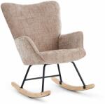  Hintaszék, relaxációs szék kordbársony kárpitozással, bézs-khaki színű (VH-LYY996KK)