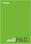 Office Products Blocnotes A4, 50 file - 60gsm, lipit pe latura mica, coperta verde, Office Products - matematica (OF-16045013-99) - pcone