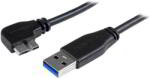 StarTech USB3AU2 mLS Micro USB 3.0 - Micro USB "L" Slim Adat/Töltőkábel - 2 m, Fekete