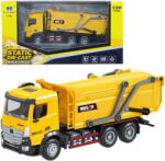 Huina Toys Camion de gunoi metalic mobil Huina galben 1: 50 (22774)