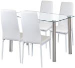 Leziter Nolen 4+1 étkező garnitúra fehér (LUA120W_MDC-001-White_4) - geminiduo