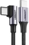 UGREEN US255 USB-C to USB-C cable, 3m, 60W, angled (black) (80714) - jatekotthon - 2 490 Ft