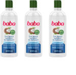 Baba 2in1 sampon és balzsam kókuszolajjal száraz és töredezett hajra 3x400 ml + ajándék színesceruza