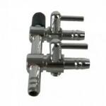  Csapos levegőelosztó fém 2 ágú (4/6mm be és ki) ((AN)NV-S2)