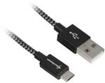 Sharkoon USB 2.0 A-B black / grey 1.0m - Aluminum + Braid