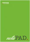 Office Products Blocnotes A5, 50 file - 60gsm, lipit pe latura mica, coperta verde, Office Products - matematica (OF-16045023-99)