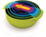 Joseph Joseph Tál készlet NEST, 9 db, konyhai mérőkanál készlettel, egymásba rakható, többszínű, Joseph Joseph (JS40031)