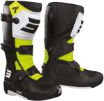 Shot Race 4 motoros csizma fekete-fehér-fluo sárga