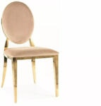 SIGNAL MEBLE King Velvet Bézs Bársony Étkezőszék Arany Vázzal (SIG-KINGVZLBE)