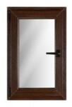 Bastion Fereastra PVC cu geam termopan, profil VEKA 76MD - 6 camere izolare, wenge exterior/alb interior, 860x1160 mm, stanga, oscilobatant
