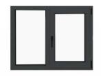 Bastion Fereastra Bastion, PVC cu geam termopan, profil 5 camere, antracit, deschidere oscilobatanta pe partea dreapta, 1460x1160 mm