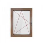 Bastion Fereastra PVC cu geam termopan, profil VEKA 76MD - 6 camere izolare, nuc, 560x860 mm, stanga, oscilobatant