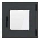 Bastion Fereastra Bastion, PVC cu geam termopan, profil 5 camere, antracit, deschidere oscilobatanta pe partea dreapta, 560x560 mm