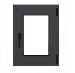 Bastion Fereastra PVC cu geam termopan, profil VEKA 82MD - 7 camere izolare, antracit exterior / alb interior, 560x860 mm, dreapta, oscilobatant