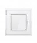 Bastion Fereastra PVC cu geam termopan, profil VEKA 76MD - 6 camere izolare, alba, 560x560 mm, stanga, oscilobatant