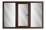 Bastion Fereastra PVC cu geam termopan, profil VEKA 76MD - 6 camere izolare, wenge, 2200x1200 mm, stanga, oscilobatant