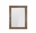 Bastion Fereastra Bastion, PVC cu geam termopan, profil 5 camere, nuc, deschidere oscilobatanta pe partea dreapta, 560x860 mm