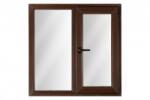 Bastion Fereastra PVC cu geam termopan, profil VEKA 76MD - 6 camere izolare, wenge exterior/alb interior, dimensiune personalizata