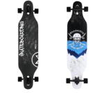 Nils Extreme Longboard SKULL WOOD gördeszka Nils Extreme fehér|fekete|kék