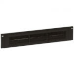 Legrand vízszintes fésűs rendező panel - 2U, 19", átmenő kivágással, gyorspánttal rögzítés, műanyag, LCS2 (046529)