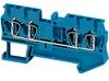 Schneider NSYTRR24BL rugós egyszintes átkötőkapocs 2x2 csatlakozás 5, 2 mm 2, 5 mm2 24A-es kék Schneider (TRR24BL)