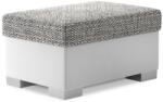  Szürke-fehér RELTO tároló puff 85x55 cm